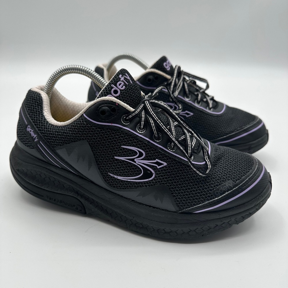 Gravity Defyer G-Defy Ion Women 10.5 Walking Shoes Black Purple TB9024FLP-W 10.5